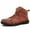 Brown, variant on Men's Ankle Boots High Top Leather Shoes Stylish Breathable Casual Short Boots for Everyday Wear