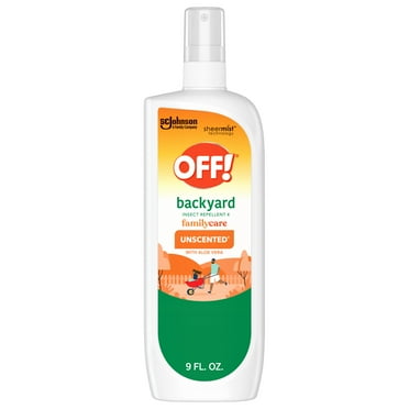 OFF! FamilyCare Mosquito Repellent IV, Unscented Pump Bug Spray with Aloe Vera, 9 oz