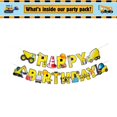 thumbnail image 1 of Decoraciones de fiesta de cumpleaños de construcción, placa temática de vehículo de ingeniería, pancarta de globo para Baby Shower, suministros de fiesta para niños, 1 of 4