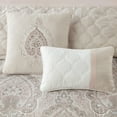 thumbnail image 4 of 8 Pieces Comforter Set, Oversized Quilt Set for All Seasons, 1 Comforter, 2 Shams, 1 Bedskirt, 2 Decorative Pillows, 2 Euro Shams, Blush, 4 of 9