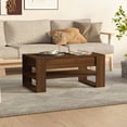 thumbnail image 1 of vidaXL Coffee Table Brown Oak 102x55x45 cm Engineered Wood, 1 of 4