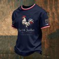 thumbnail image 4 of Mens Golf Shirts France National Day Patriotic Short Sleeve Beach Essentials for Men,Navy,L, 4 of 4