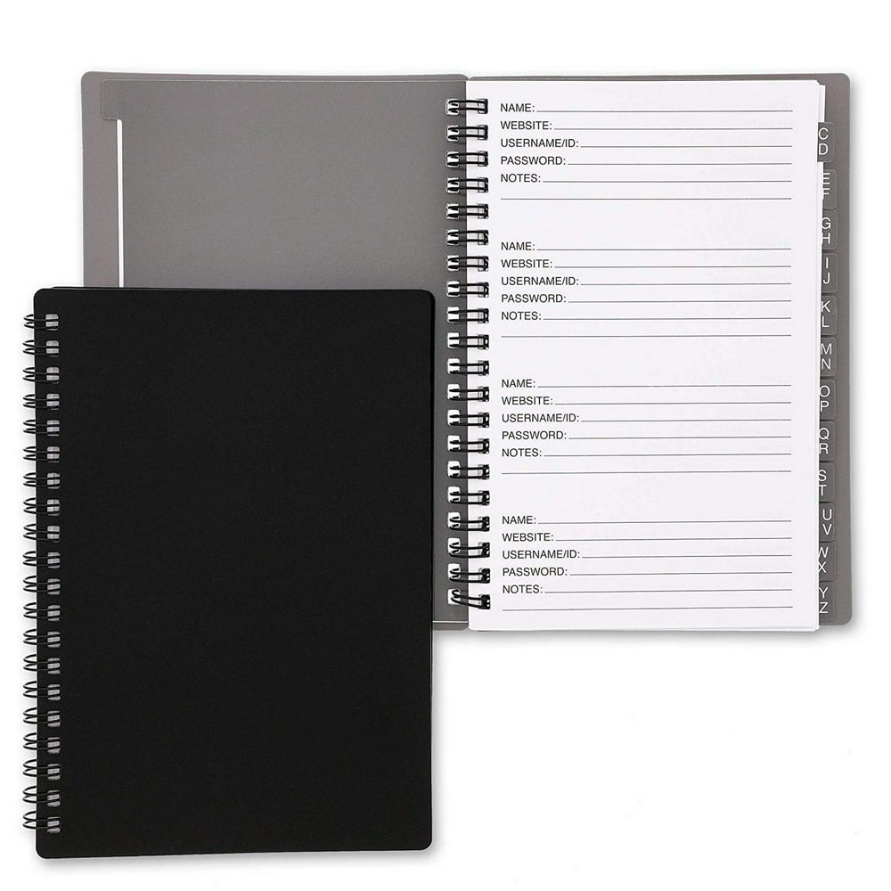 2Pack Address and Password Keeper Book with Alphabetical Tabs