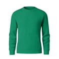 thumbnail image 6 of Dwelliawo Mens Crewneck Sweater Ribbed Crewneck Sweater Dress Knit Slim Fit Casual Sweaters Thick Pullover Sweaters Pullover Sweater Clearance Green 2XL, 6 of 7