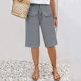thumbnail image 1 of WILLBEST Pantalones Casuales para Mujer, Primavera Verano, Color Sólido, con Cordones, Bolsillos, Holgados, Pierna Ancha, Capri para Una Comodidad Elegante. Mediana, 1 of 4
