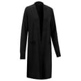 thumbnail image 4 of SGMVNU Women's Long Cardigans with Pockets Knit Open Front Floor Length Cardigan Sweaters Lightweight Long Sleeve Dusters(Black, One Size), 4 of 8