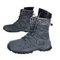 thumbnail image 3 of Xiaoxatg Women's Boots Couples Winter Plus Thick Warm Lace Up Boots for Men and Women 10.5 Grey, 3 of 8