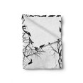 thumbnail image 2 of Nature Soft Flannel Fleece Throw Blanket, Birds Flying over Twiggy Tree Branches Autumn Season Sky View Artwork Print, Cozy Plush for Indoor and Outdoor Use, 60" x 80", Black and White, by Ambesonne, 2 of 6
