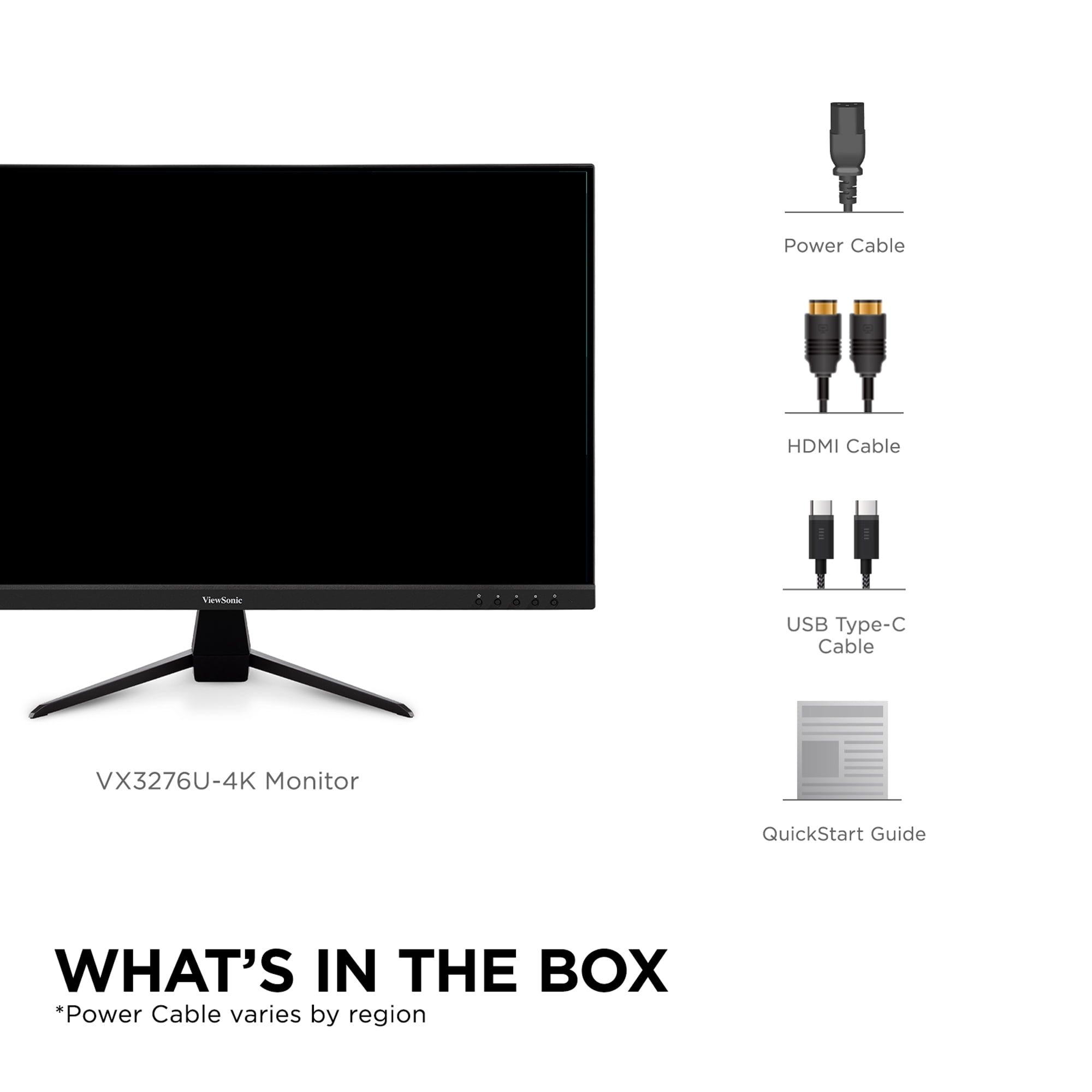 ViewSonic VX3267U-4K 4K UHD 32 Inch IPS Monitor with 65W USB C