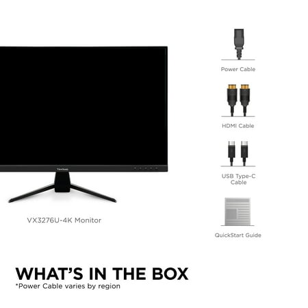 ViewSonic - VX3267U-4K 32" IPS LCD UHD Monitor (Display Port, HDMI) - Black