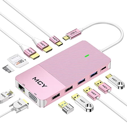 Open Box MCY Docking Station MCY 12in1 Triple Display Laptop USB C Docking Station