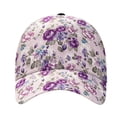 thumbnail image 2 of GIJNRIUIUA Hats for Women Under $5 Sales 2026 Floral Print Vintage Washed Baseball Cap for Women Colorful Flower Pattern Hat Adjustable Lightweight Casual Fashion Sun Hat Purple One Size, 2 of 6
