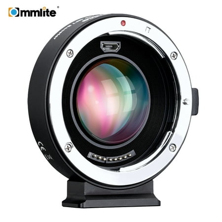 Commlite AEF-MFT Booster Auto Focus AF Lens Mount Adapter 0.71X Focal Reducer Enlarge Aperture USB Update for Canon EF Lens to M4/3 Camera for Panasonic DMC-DX85/ GH4/ GH5/ GF1 for Olympus E-M5/ E-/ (Best Canon Lenses For Gh4)