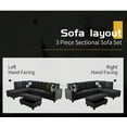thumbnail image 3 of Ainehome Sectional Sofa Sectional Couch with Chaise Ottoman Sectional Sleeper Sofa Right Hand Facing, 3 of 7