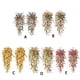 thumbnail image 2 of Cateissary Paquete de 4 flores artificiales colgantes, decoración, fáciles de usar, reutilizables, de ABS, para exteriores, jardines, paredes y Decoración del hogar Púrpura + Amarillo, 2 of 6