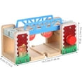 thumbnail image 2 of Standard Gauge Wooden Overpass Train Track Expansion Set with Lifting Bridge for Realistic Play Layouts, 2 of 7