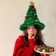 thumbnail image 2 of ¡Descuento Increíble!, Gorro de Navidad con decoración navideña para fiestas navideñas, para adultos y niños, con lazos de lana y rayas Akmoler, 2 of 6