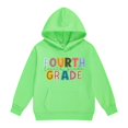 thumbnail image 2 of EnJoCho Kids Back-to-School Sweatshirts First Day of Fourth Grade Pullover Tops Boys Girls Cute Oversized Graphic Sweatshirt Girls School Unifor𝗆 Sweatshirt, 2 of 4