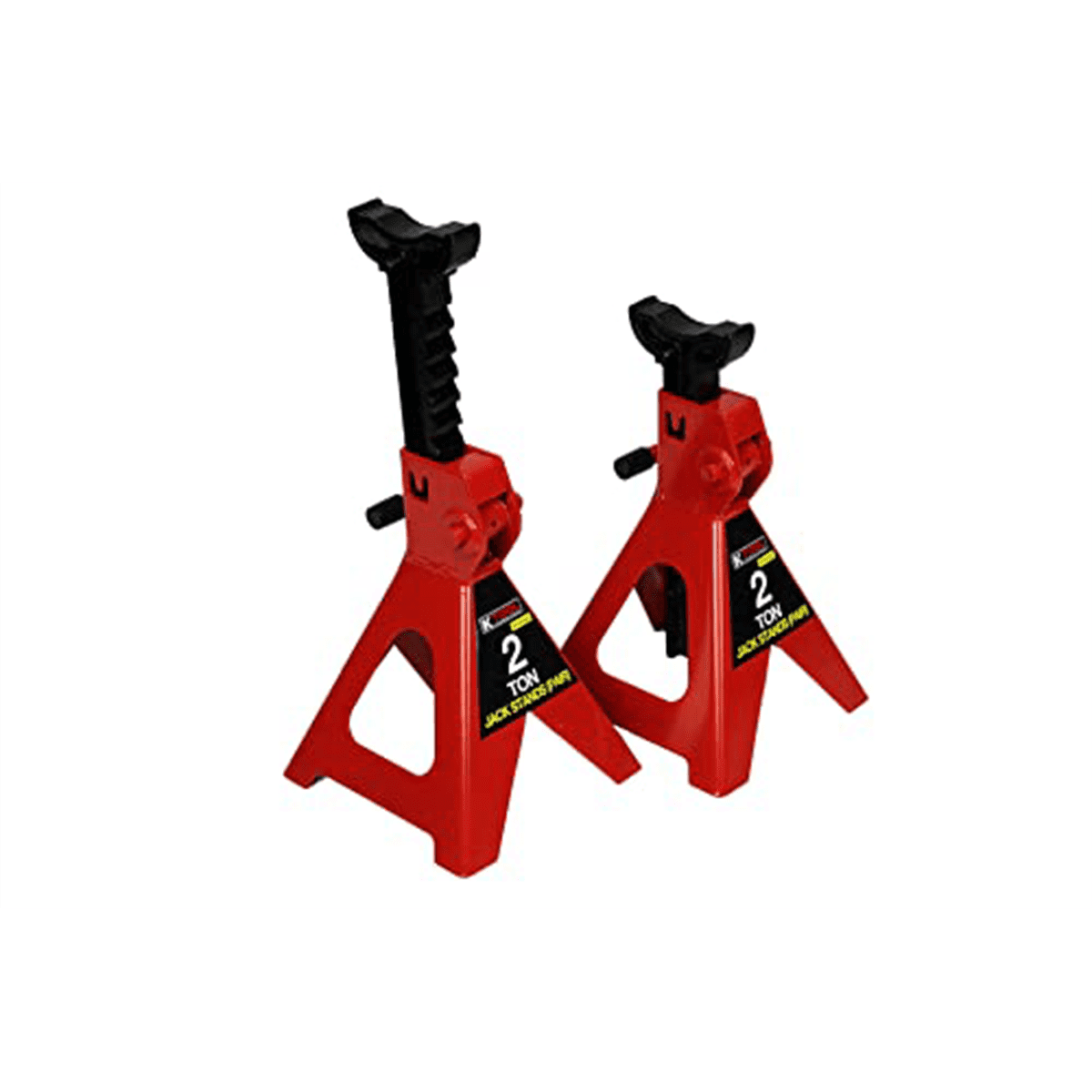 K Tool 61201 2 Ton Jack Stands, Heavy-Duty Steel, Adjustable Height