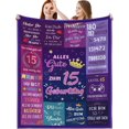 thumbnail image 1 of LHSHID 19th Birthday Girl Gift Blanket Flannel Soft and Comfortable Anti static Bed Sofa Blanket 30x40in, 1 of 6