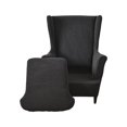 thumbnail image 1 of Becaristey Experience Ultimate Spandex Wing Back Sofa Cover Stretch Wing Chair Cover black, 1 of 1