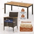 thumbnail image 3 of Costway 9PCS Outdoor Dining Set with Acacia Wood Table Top Patio Dining Set for 8 People Navy, 3 of 10