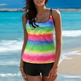 thumbnail image 2 of UPPADA Women's Tankini Swimsuits With Boy Shorts Bathing Suits Two Piece Modest Swimwear Double Strap Tie Dye Bikini Sets, 2 of 5