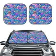 thumbnail image 2 of Balery 2 Piece Colorful Mushrooms Car Windshield Sun Shade|Foldable Front Windshield Shade for Car Front Window for Most Sedans SUV Truck-Small, 2 of 7