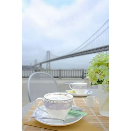 Dream Cache - Dream Cafe Bay Bridge - 2 Poster Print by Alan Blaustein
