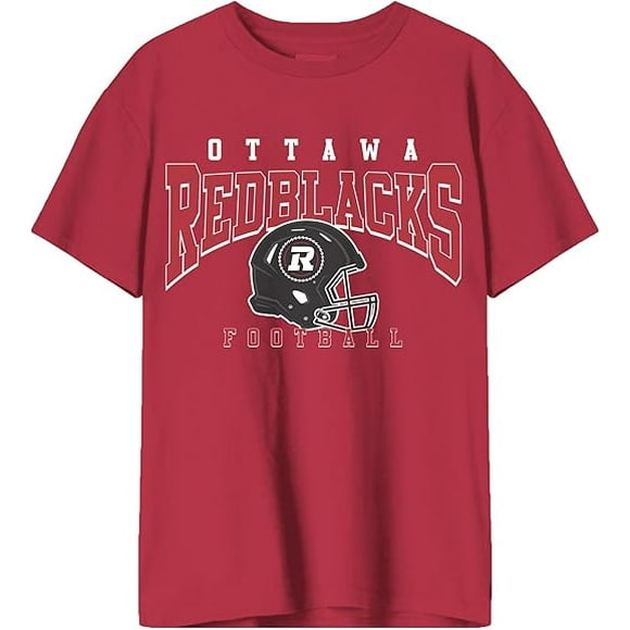 CFL Ottawa Redblacks Logo Outline Red 2X-Large T-Shirt