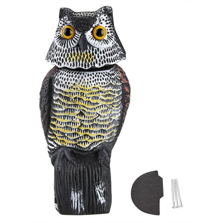Scarecrow Decks - TOPINCN Prowler Owl Garden,Decoy Pest,Rotating Head Owl Decoy Protection Repellent Bird Pest Scarer Scarecrow Garden