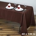 thumbnail image 2 of BalsaCircle 60" x 126" Polyester Rectangular Tablecloth Chocolate Brown, 2 of 6