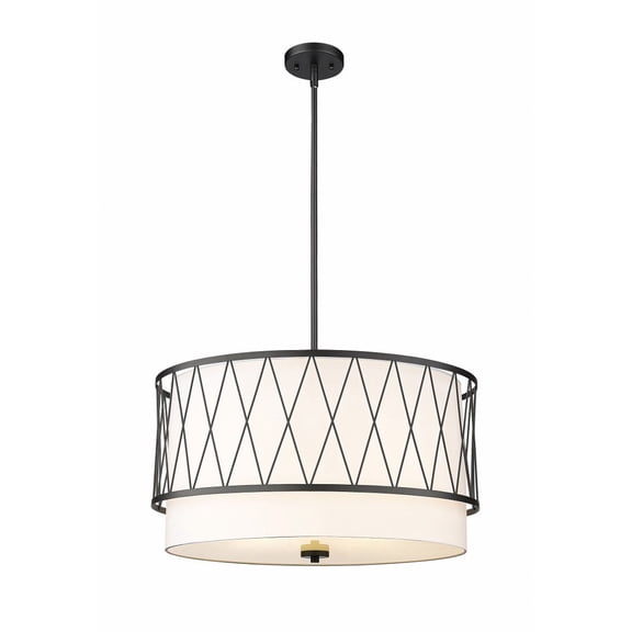 198-24MB-Z-Lite-Dalton - 4 Light Pendant In Modern Style-14.5 Inches Tall and 24 Inches Wide-Matte Black Finish