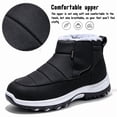 thumbnail image 5 of Knivor Men High-top Winter Snow Boots Hook & Loop Slip-Resistant Cushion Wearproof Sole Faux Fur Warm Outdoor Winter Shoes, 5 of 10