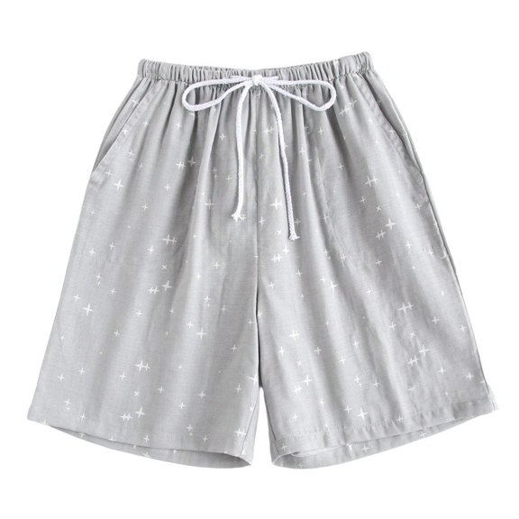 Akafmk Men's Plus Size Pajamas Shorts,Men Cotton Pajamas Shorts Soft Sleepwear Bottom Shorts Loose Home Shorts Lightweight Loungewear Shorts