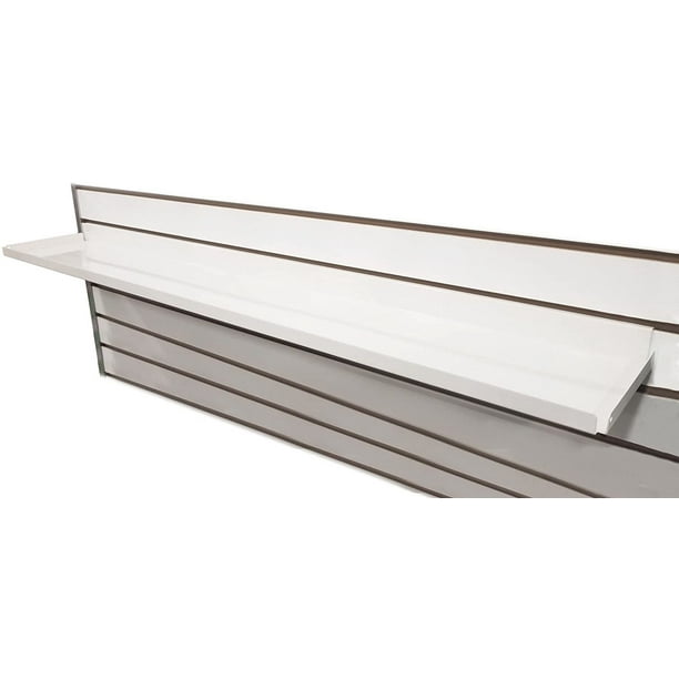 Metal Slatwall Shelf 7.5" D x 46.5" W Heavy Duty Steel Shelving with