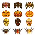 thumbnail image 4 of Wosthever Luces de linterna de calabaza de Halloween Luces de decoración nocturna de calavera Luces de colores de Halloween Lámparas de Kits de decoración para fiestas, 4 of 6
