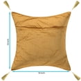 thumbnail image 3 of DK Homewares Indian Throw Cushion Covers 18 x 18 Inch Brocade Jacquard Weave Ethnic Square Elephant Cushion Covers (Size - 45x45 cm ; Color: Mustard Yellow & Gold ) - Set of 4 Pcs (Cover Only), 3 of 4