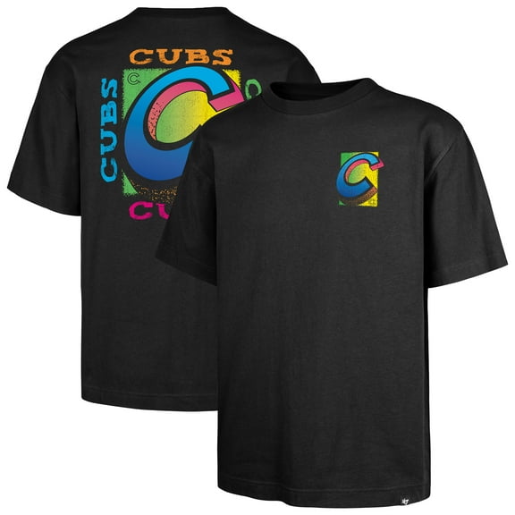 Men's '47 Black Chicago Cubs Sundale Foundation T-Shirt