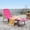 Pink, variant on Topcobe 5-position Outdoor Folding Chaise Lounge Chair, Outdoor Patio Furniture for Garden Backyard Pool Deck-1 Pcs-Pink