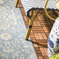 thumbnail image 4 of SAFAVIEH Beach House Diggory Medallion Indoor/Outdoor Runner Rug, Cream/Blue, 2'2" x 6', 4 of 6