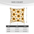 thumbnail image 4 of Fotbe Sunflowers And Bee Pattern Velvet Decorative Throw Pillow Covers with Elegant Piping, Soft Plush Cushion Cover for Sofa, Bed, Car, Office-16"x16", 4 of 8