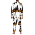 thumbnail image 5 of Bingfone Men'S Pajama Set 2 Piece Loungewear Pjs, Long Sleeve With Pajama Pants-Not All Who Wander Are Lost4, 5 of 9