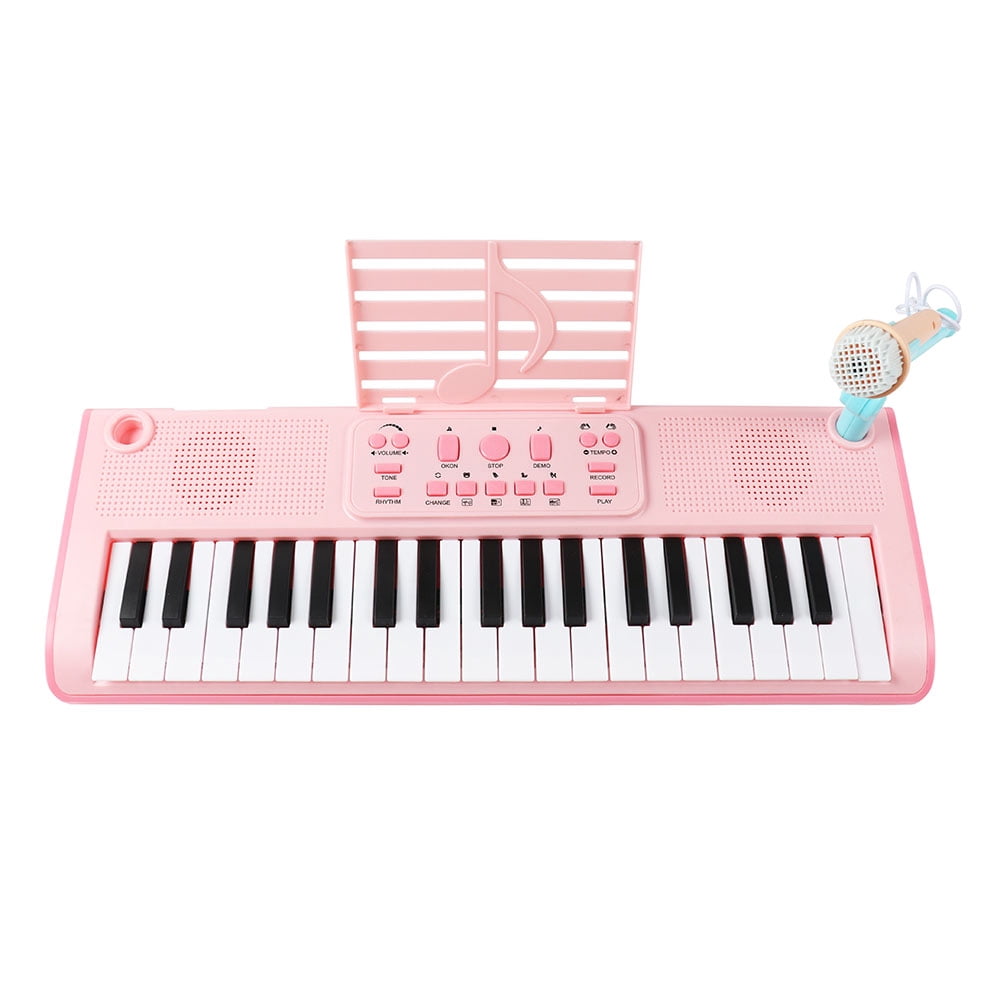 TIANLAIMEI Electric Digital Piano 37 Key Musical Beginner Electric Keyboard with Microphone USB Rechargeable, Gifts for Christmas, Birthday