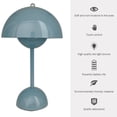 thumbnail image 2 of Moderna lámpara LED de noche con luz de ambiente, lámpara de escritorio táctil para dormitorio, comedor, decoración del hogar (azul piedra) Tmvgtek Para Estrenar, 2 of 3