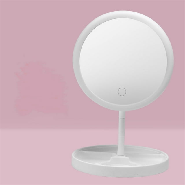 USB Charging Three Variable LED Light Color Hair Desktop Makeup Mirror Folded Belt Is Lamp Table ,Widely Use