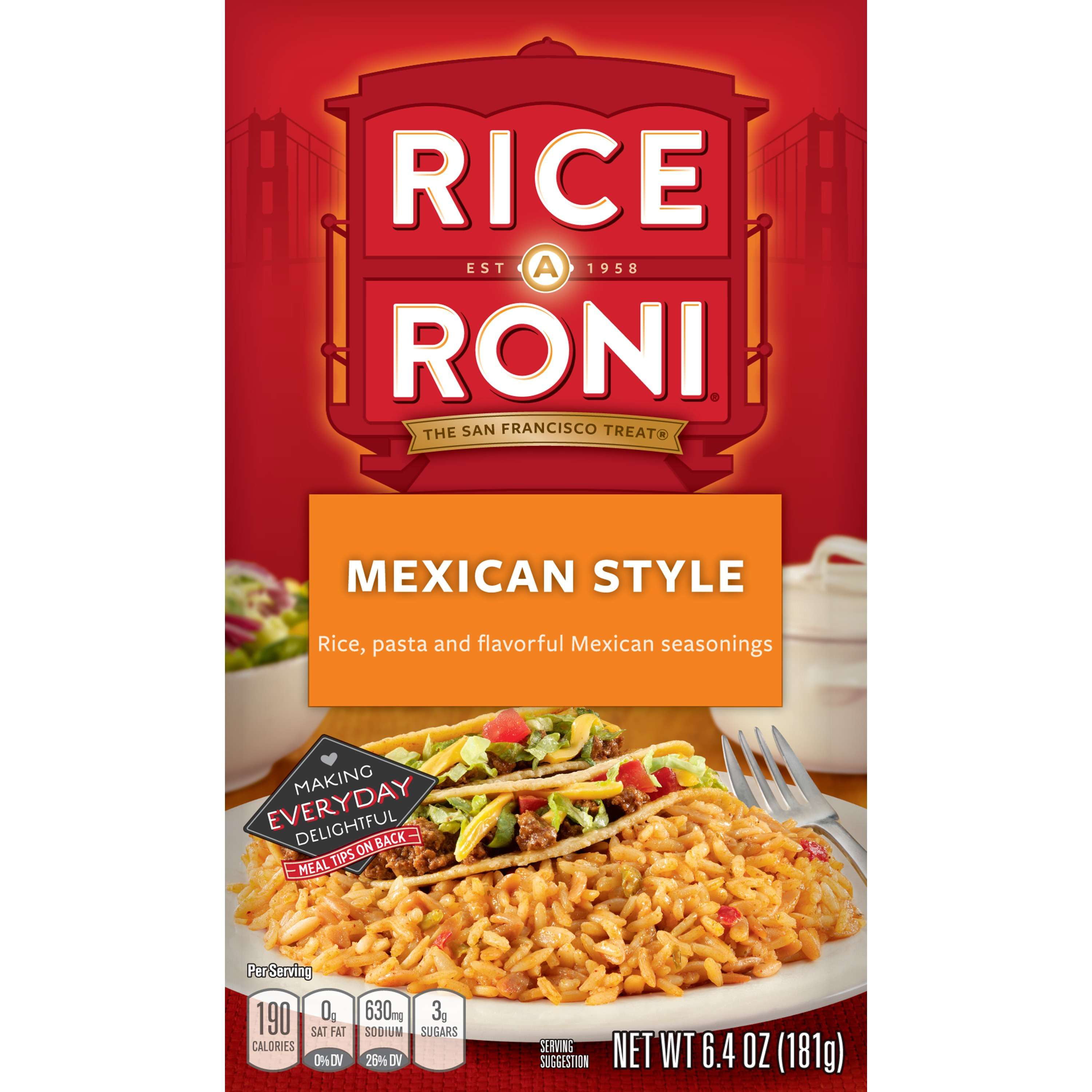 Rice-A-Roni Rice & Pasta Mix, Mexican Style, 6.4 oz Box - Walmart.com