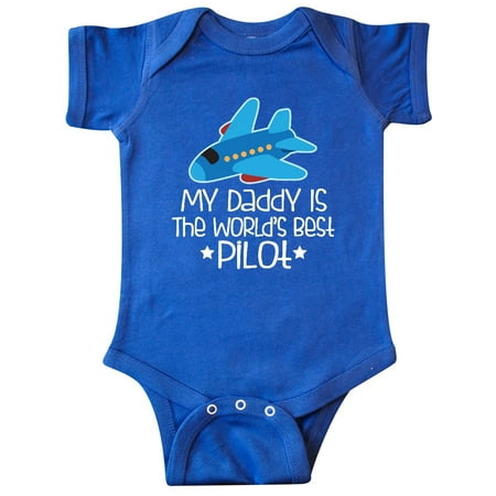 Daddy Is Worlds Best Pilot Airplane Childs Infant (Best Turquoise In The World)