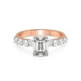 thumbnail image 4 of IGI Certified 2 Carat Emerald Shape Lab Grown Diamond Engagement Ring | 14K Rose Gold | Cassidy Entwined Prongs Lab Diamond Ring | FG-VS1-VS2 Quality Friendly Diamonds, 4 of 6