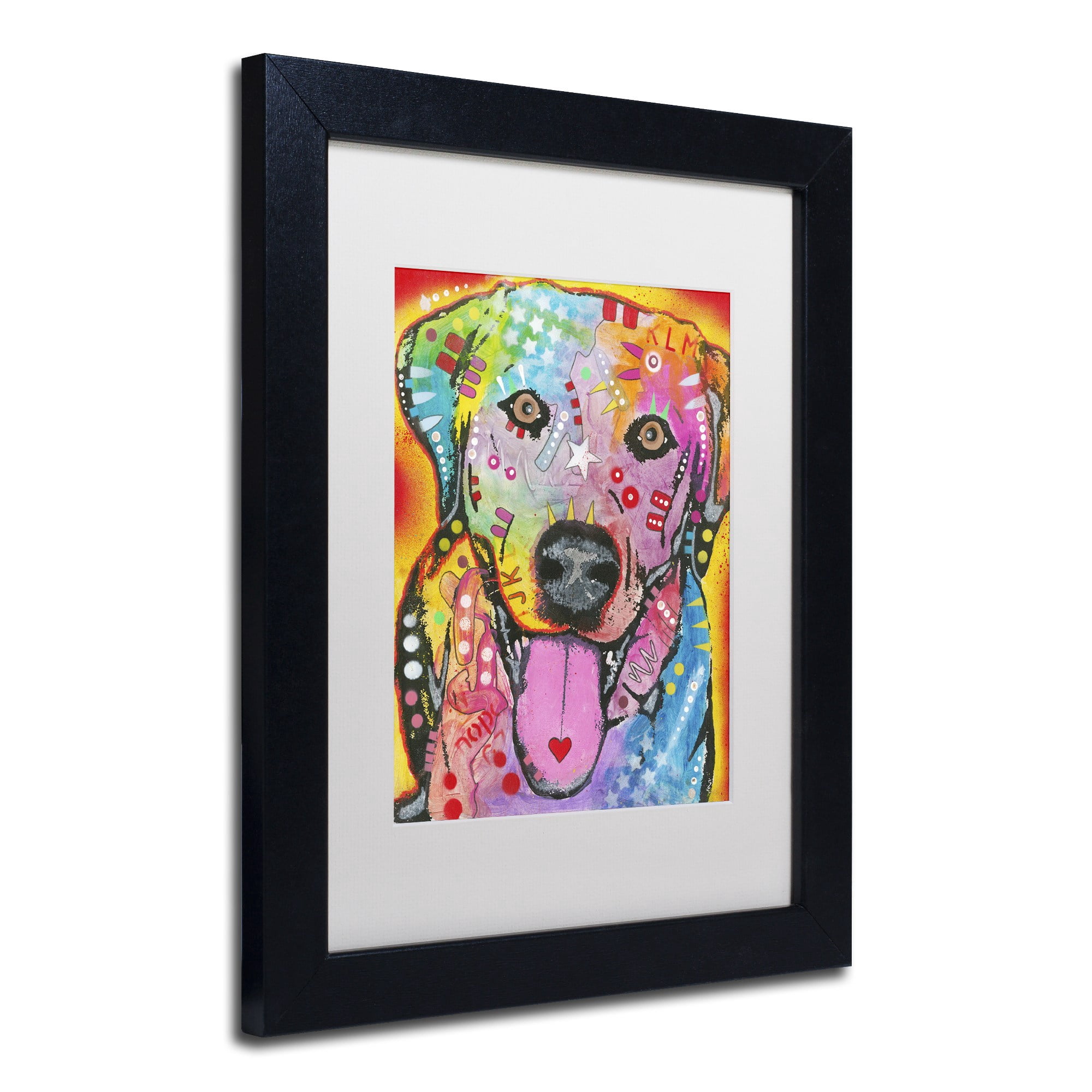 Trademark Fine Art "Loving Joy" Canvas Art by Dean Russo, White Matte, Black Frame